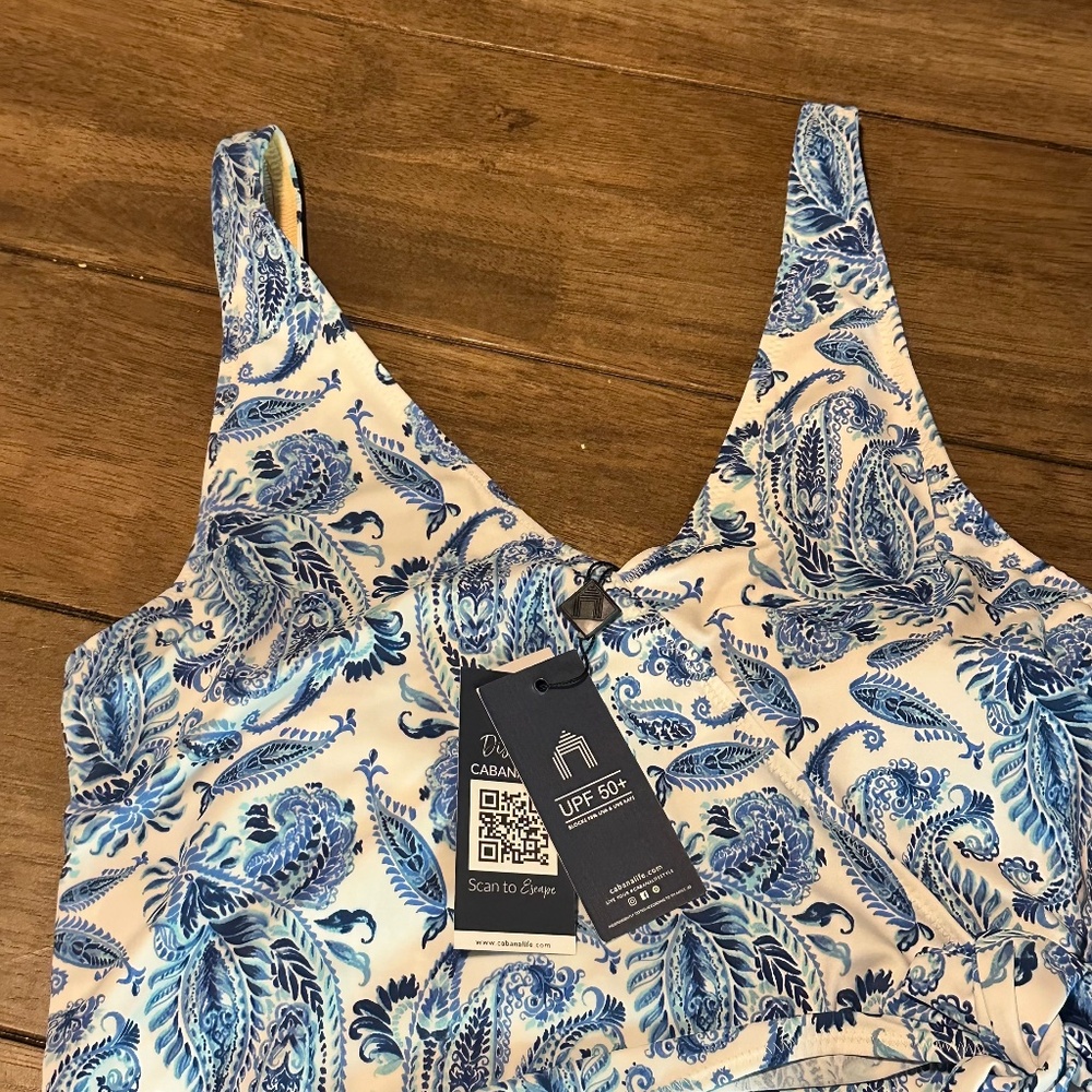Cabana Life Charleston Wrap One Piece Swim Suit size S and M - Picture 5 of 10